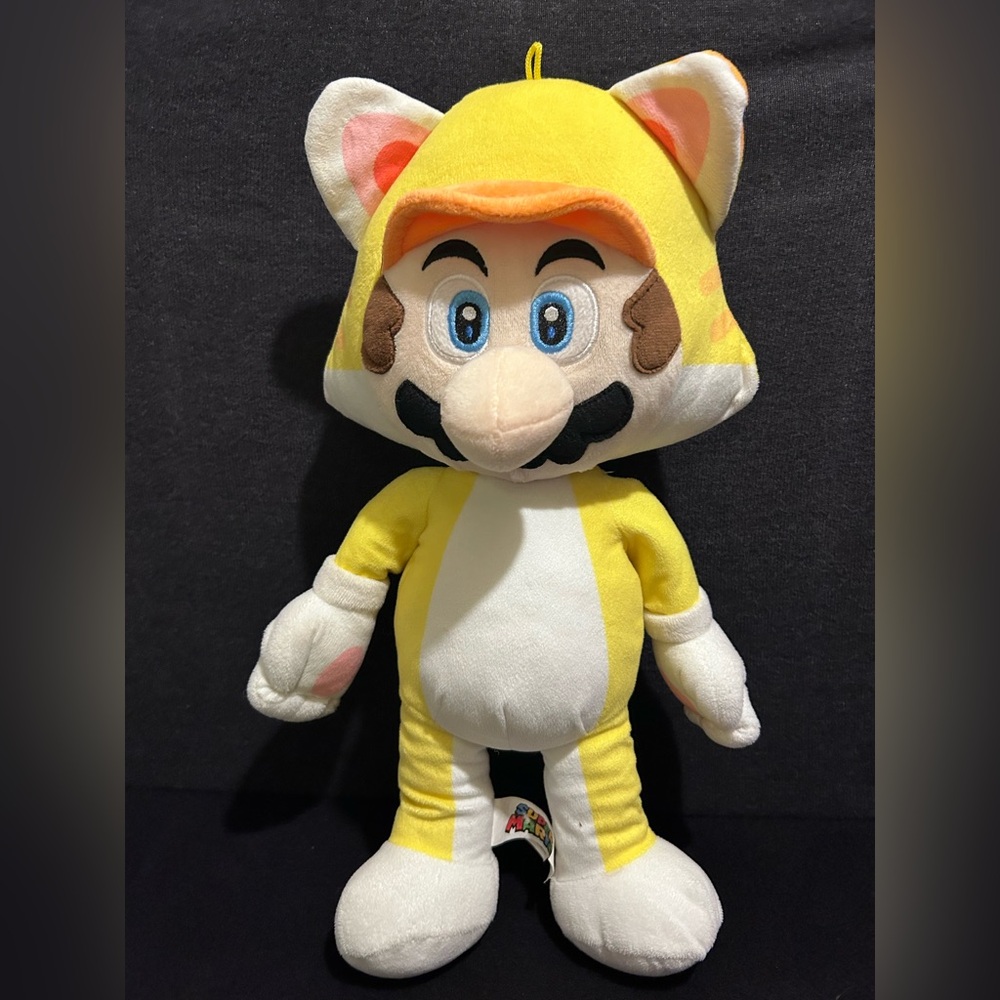Jumbo Super Mario Cat Suit Mario Giant Plush 17” Licensed Nintendo Yellow